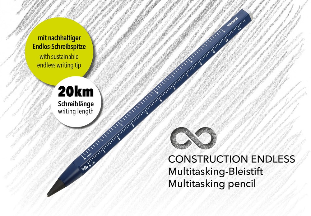 TROIKA Multitasking potlood CONSTRUCTION ENDLESS