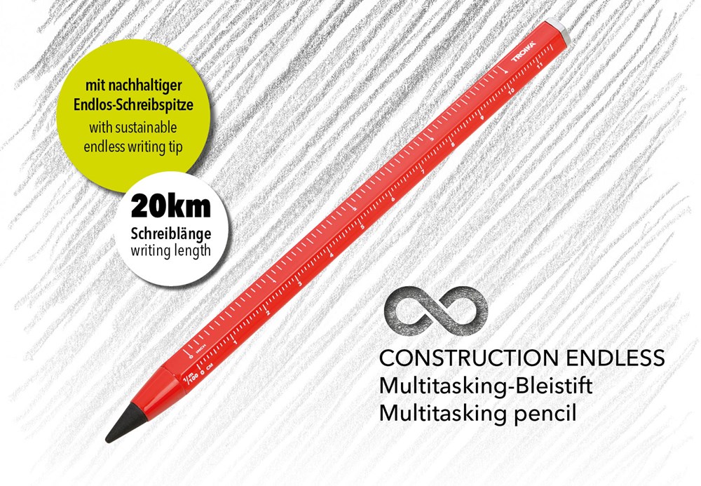 TROIKA Multitasking potlood CONSTRUCTION ENDLESS